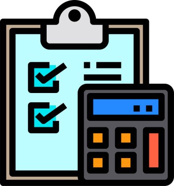 hesap makinesi simgesi, vektör illüstrasyonu 