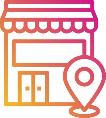 Dükkanın minimalist vektör simgesi, alışveriş kavramı 