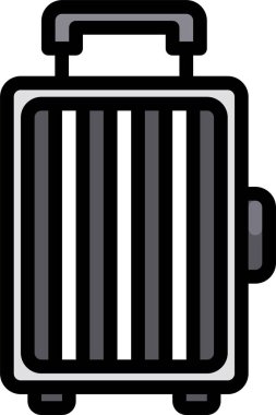 Tekerlekli bavulların minimalist vektör simgesi