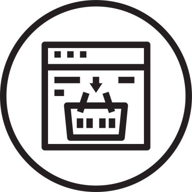 Çevrimiçi alışverişin vektör illüstrasyonu 