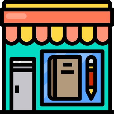 Dükkanın minimalist vektör simgesi, alışveriş kavramı 