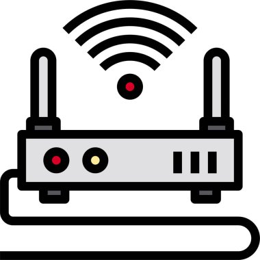 Kablosuz bağlantının basit simgesi, vektör illüstrasyonu