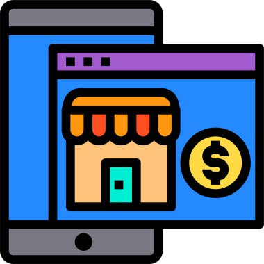 akıllı telefon simgesi vektör illüstrasyonu