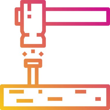 Çekiç ikonu vektör illüstrasyonu