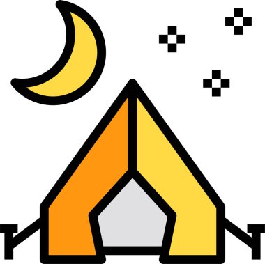 minimalistic vector icon of tent