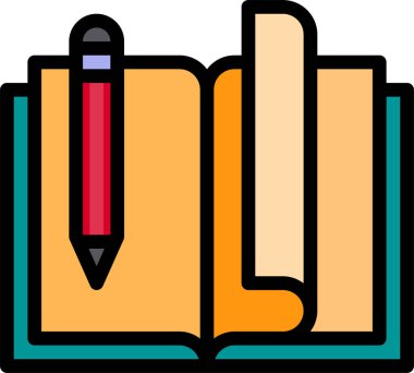 kitap minimalist vektör simgesi