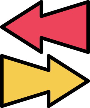 minimal vektör simgesi, iki ok