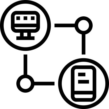 aygıt iletişim simgesi, vektör illüstrasyonu