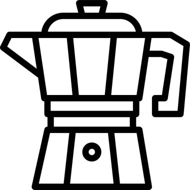 Moka pot 'un vektör illüstrasyonu