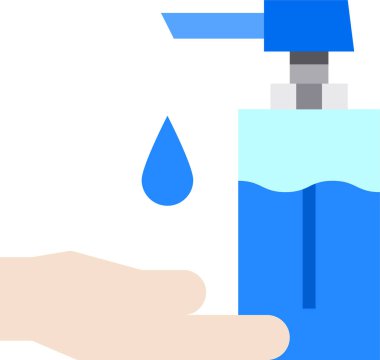 Sabun vektörü illüstrasyonlu el