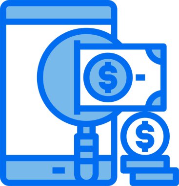 İş finans para sikkesinin vektör illüstrasyon simgesi 