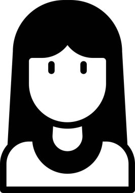 Avatar kadın vektör simgesi