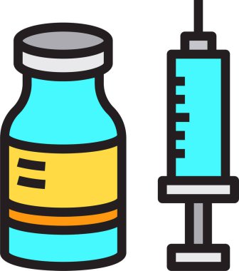 Aşı simgesinin vektör çizimi 