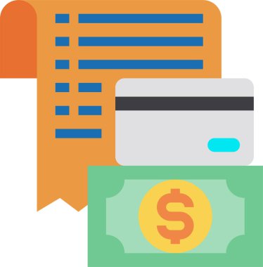 Kredi kartının minimalist vektör simgesi