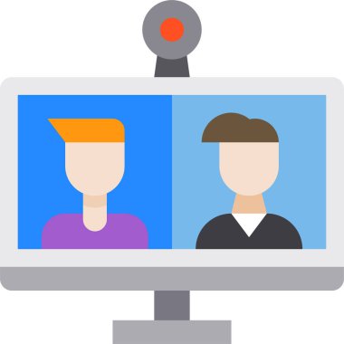 Bilgisayar monitörünün minimalist vektör simgesi