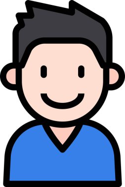 çocuk Avatar. çocuk vektör illüstrasyonu 