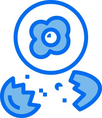 Yumurtalı kahvaltı ikonları, vektör çizimleri