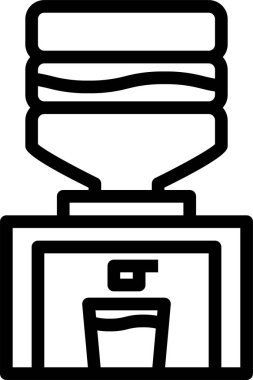 İçecek suyla serin mobilyaların vektör illüstrasyon simgesi