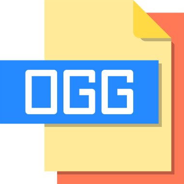 ogg dosya biçimi simge vektörü