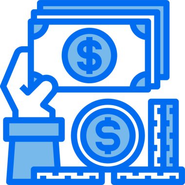 Dolar ve Avro para vektör simgesi