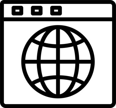 Web tarayıcısının minimalist vektör simgesi