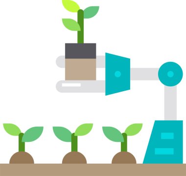 Bitkilerin büyüme simgesi, vektör illüstrasyonu