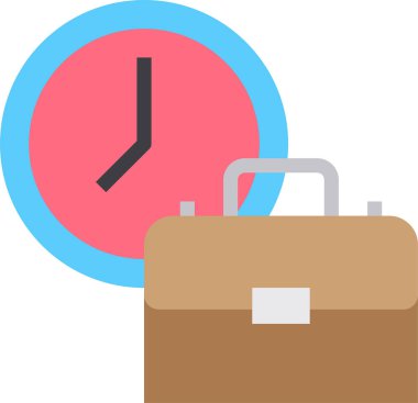 Saat simgesi, vektör illüstrasyonu 