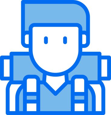 Gezgin simgesi, vektör illüstrasyonu beyaz arkaplanda izole edildi  