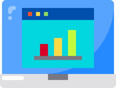 Basit iş web sitesi simgesi grafiği, vektör illüstrasyonu