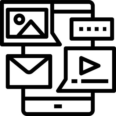 e- posta simgesi vektör illüstrasyonu 