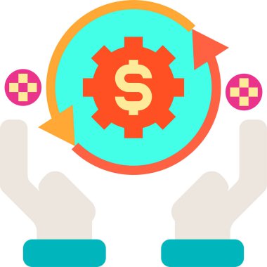 Para kavramının minimalist vektör simgesi