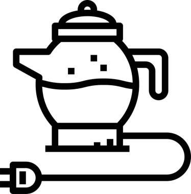 Elektrikli çaydanlığın vektör illüstrasyonu