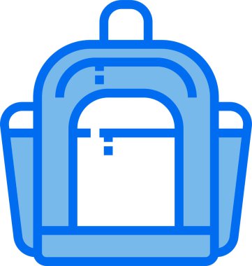 Okul Çantası minimalist vektör simgesi