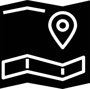 Harita simgesindeki iğne, beyaz arkaplanda izole edilmiş vektör illüstrasyonu  