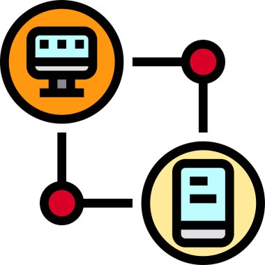 aygıt iletişim simgesi, vektör illüstrasyonu