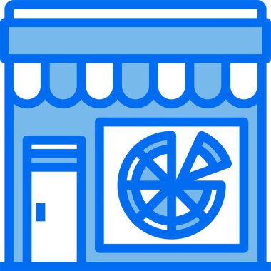 Pizza mağazası konsept vektör simgesi