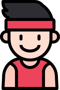 çocuk Avatar. çocuk vektör illüstrasyonu 