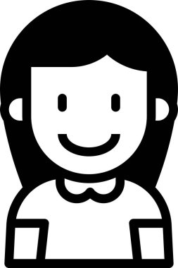 çocuk Avatar. çocuk, kız vektör illüstrasyonu 