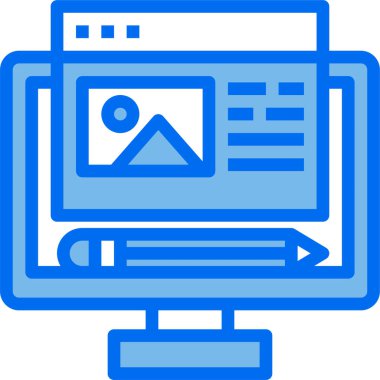 Web sitesi arayüzünün minimalist vektör simgesi