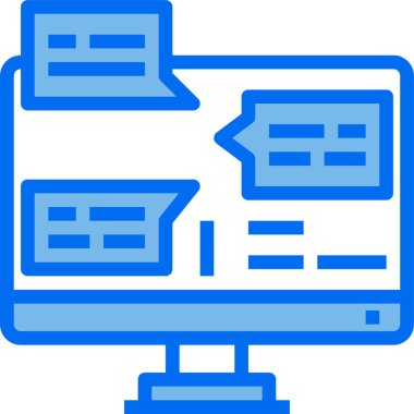 Bilgisayar monitörünün minimalist vektör simgesi