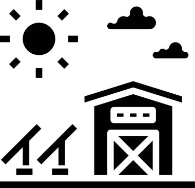 Depo binasının vektör çizimi