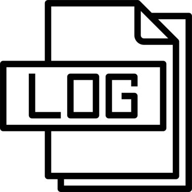 log dosya biçimi vektör illüstrasyonu 