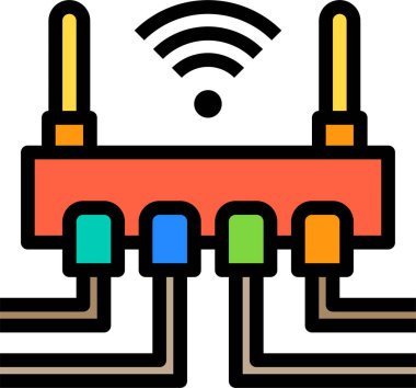 Kablosuz bağlantının basit simgesi, vektör illüstrasyonu