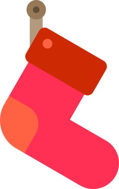 vector illustration of gift sock