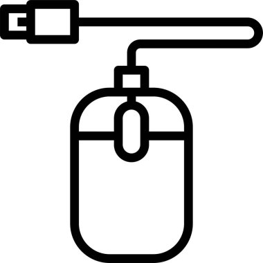 Bilgisayar faresinin minimalist vektör simgesi 