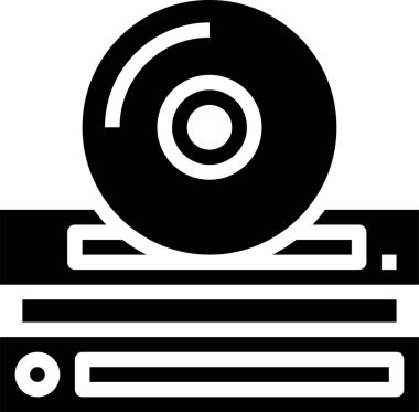 Disk bilgisayar veri depolamasının asgari vektör simgesi