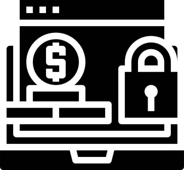 Çevrimiçi ödeme teknolojilerinin minimalist vektör simgesi 