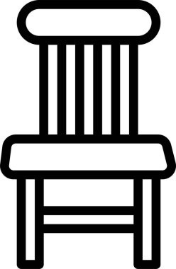 Sandalyenin vektör simgesi. biçim, beyaz arkaplanda düz bir semboldür