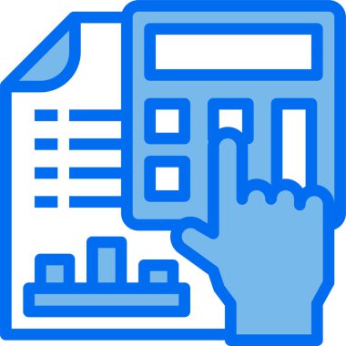 Hesap makinesinin vektör illüstrasyon simgesi