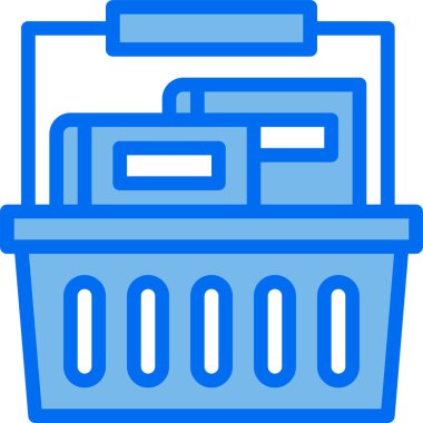 Kitapçı ikonu. Renkli vektör illüstrasyonu